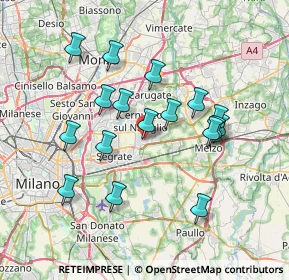 Mappa Via Richard Wagner, 20096 Pioltello MI, Italia (6.76471)