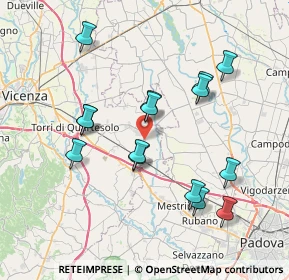Mappa Via dell' Artigianato, 36043 Camisano Vicentino VI, Italia (7.32733)