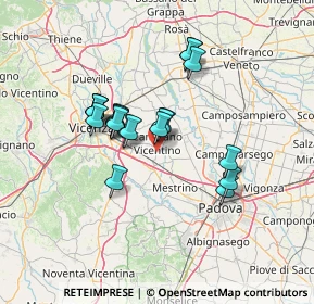 Mappa Via dell' Artigianato, 36043 Camisano Vicentino VI, Italia (10.9615)
