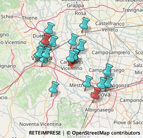 Mappa Via dell' Artigianato, 36043 Camisano Vicentino VI, Italia (12.2415)