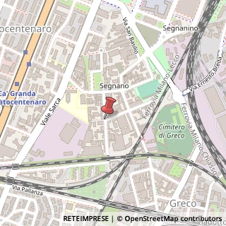 Mappa Via Privata Giuseppe Ugolini,  20, 20125 Milano, Milano (Lombardia)