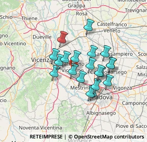 Mappa Via Vanzo Vecchio, 36043 Camisano Vicentino VI, Italia (10.4115)