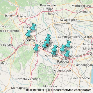 Mappa Via Vanzo Vecchio, 36043 Camisano Vicentino VI, Italia (9.74455)