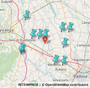 Mappa Via Vanzo Vecchio, 36043 Camisano Vicentino VI, Italia (7.04545)