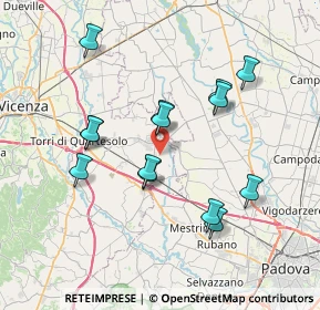 Mappa Via Vanzo Vecchio, 36043 Camisano Vicentino VI, Italia (6.95857)