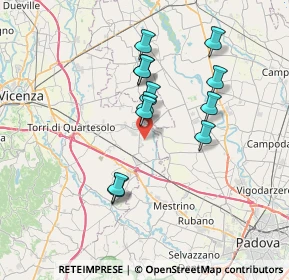 Mappa Via Vanzo Vecchio, 36043 Camisano Vicentino VI, Italia (6.16583)
