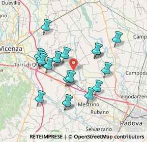 Mappa Via Vanzo Vecchio, 36043 Camisano Vicentino VI, Italia (6.59421)