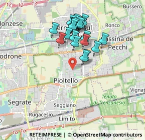 Mappa Via Giambattista Tiepolo, 20096 Pioltello MI, Italia (1.6335)