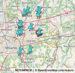 Mappa Via Perugino, 20096 Pioltello MI, Italia (7.22643)