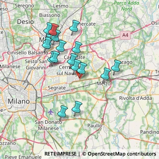 Mappa Via Camporicco, 20052 Vignate MI, Italia (7.08824)