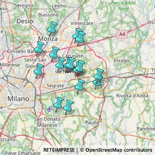 Mappa Via Camporicco, 20052 Vignate MI, Italia (5.56706)