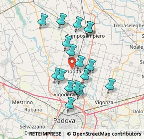 Mappa Via Moretta, 35011 Campodarsego PD, Italia (6.17529)