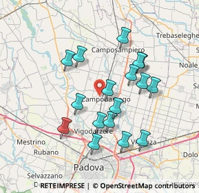 Mappa Via Moretta, 35011 Campodarsego PD, Italia (6.62882)