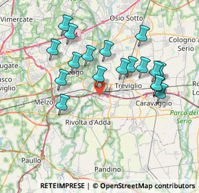 Mappa Via II Corte, 20062 Cassano d'Adda MI, Italia (7.21889)