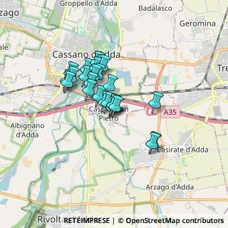Mappa Via II Corte, 20062 Cassano d'Adda MI, Italia (1.25769)