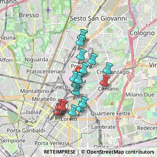 Mappa Via Privata Minturno, 20127 Milano MI, Italia (1.556)