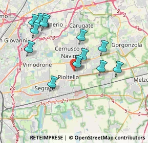 Mappa Via F. Cilea, 20096 Pioltello MI, Italia (3.92462)