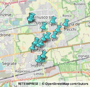 Mappa Via F. Cilea, 20096 Pioltello MI, Italia (1.3775)