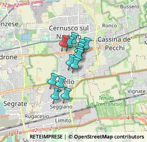 Mappa Via F. Cilea, 20096 Pioltello MI, Italia (1.00286)