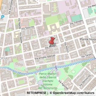 Mappa Via Asiago, 64, 20128 Milano, Milano (Lombardia)