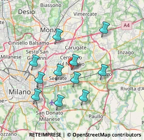 Mappa Via Wolfgang Amadeus Mozart, 20096 Pioltello MI, Italia (6.89)