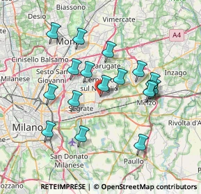 Mappa Via Wolfgang Amadeus Mozart, 20096 Pioltello MI, Italia (6.76471)