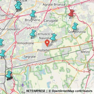 Mappa Via Ruggero Leoncavallo, 20060 Pioltello MI, Italia (7.36643)
