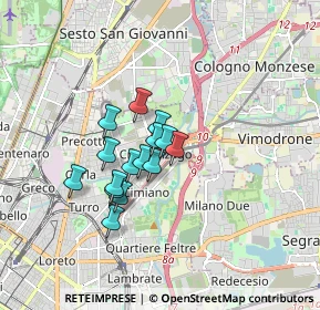 Mappa Via Belluno, 20132 Milano MI, Italia (1.17467)
