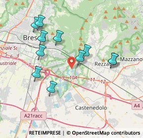Mappa Via Cerca, 25129 Brescia BS, Italia (3.74364)