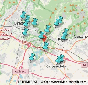 Mappa Via Cerca, 25129 Brescia BS, Italia (3.49867)