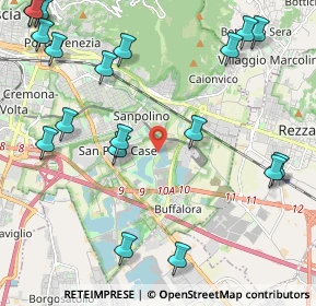 Mappa Via Cerca, 25129 Brescia BS, Italia (2.84737)