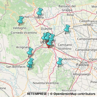 Mappa Via Fratelli Rosselli, 36100 Vicenza VI, Italia (12.875)