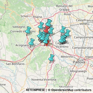 Mappa Via Fratelli Rosselli, 36100 Vicenza VI, Italia (9.64)