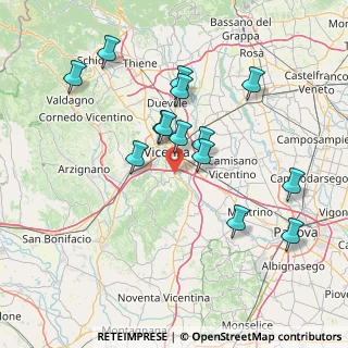 Mappa Via Fratelli Rosselli, 36100 Vicenza VI, Italia (14.30929)