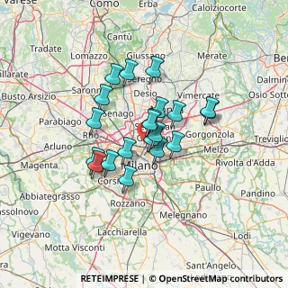 Mappa Via Valbrona, 20125 Milano MI, Italia (9.751)