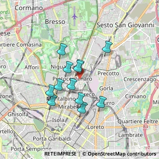 Mappa Via Valbrona, 20125 Milano MI, Italia (1.42833)