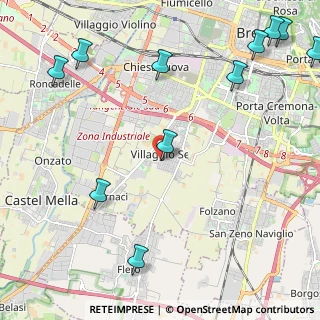 Mappa Via Tredicesima Villaggio Sereno, 25125 Brescia BS, Italia (3.07182)