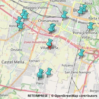 Mappa Via Tredicesima Villaggio Sereno, 25125 Brescia BS, Italia (2.758)