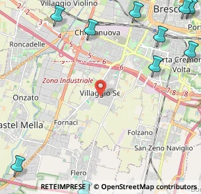 Mappa Via Tredicesima Villaggio Sereno, 25125 Brescia BS, Italia (3.66615)