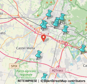 Mappa Via Tredicesima Villaggio Sereno, 25125 Brescia BS, Italia (4.62273)