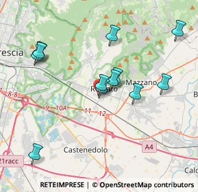 Mappa Via Giacomo Matteotti, 25086 Rezzato BS, Italia (3.775)
