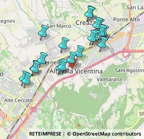 Mappa Via Guglielmo Marconi, 36077 Altavilla Vicentina VI, Italia (1.831)
