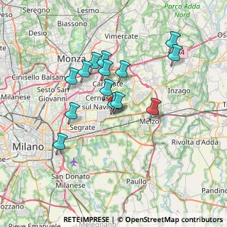 Mappa Via Niccolò Copernico, 20060 Cassina De' Pecchi MI, Italia (6.215)