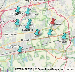 Mappa Via Niccolò Copernico, 20051 Cassina De' Pecchi MI, Italia (4.01636)