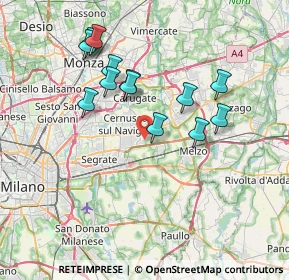 Mappa Via Niccolò Copernico, 20051 Cassina De' Pecchi MI, Italia (6.81385)