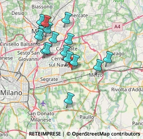 Mappa Via Niccolò Copernico, 20051 Cassina De' Pecchi MI, Italia (6.72313)