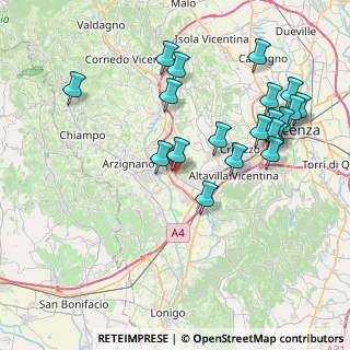 Mappa Via Cà Rotte, 36075 Montecchio Maggiore VI, Italia (8.4575)