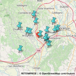 Mappa Via Cà Rotte, 36075 Montecchio Maggiore VI, Italia (6.154)