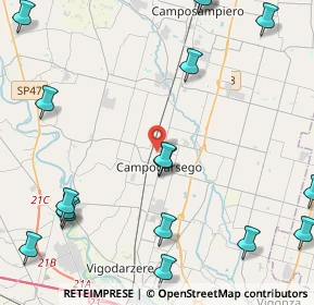 Mappa Via Rossignolo, 35011 Campodarsego PD, Italia (6.46211)