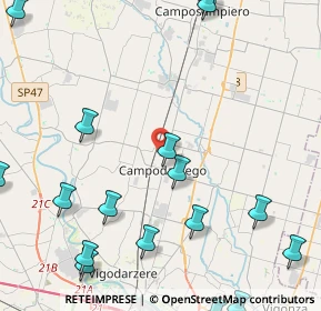 Mappa Via Rossignolo, 35011 Campodarsego PD, Italia (6.08765)